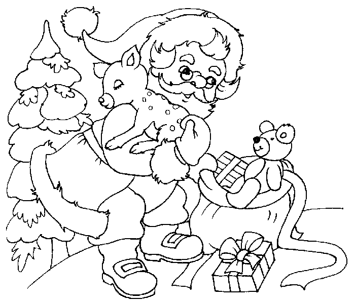 Święty Mikołaj kolorowanki